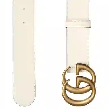 Gucci Double G Belt White