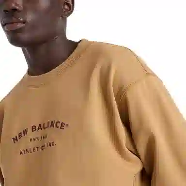 New Balance Athletics French Terry Crew Yellow