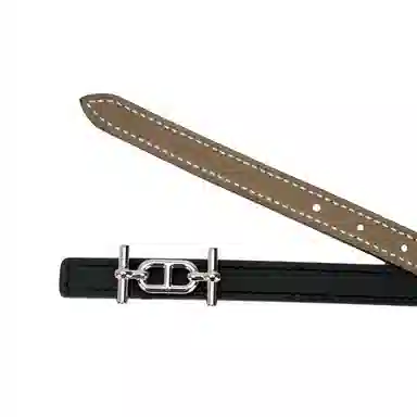 Hermes Ancre Silver Buckle Belt