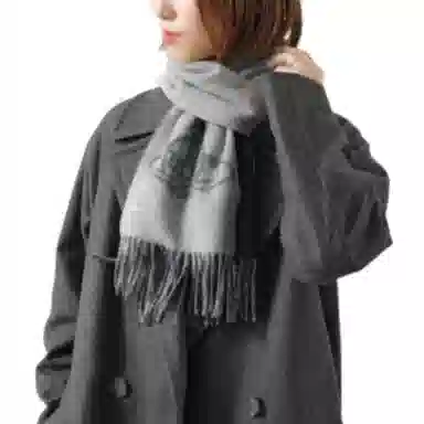 Vivienne Westwood Saturn Logo Scarf Mineral Grey