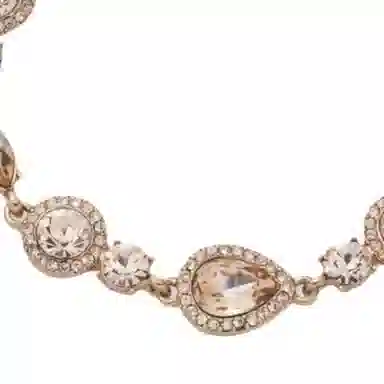 纪梵希 梨型设计 玻璃水晶 手链 男女同款情侣款 金色/银色