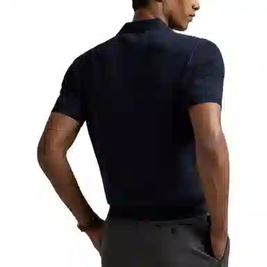 Polo Ralph Lauren Rib Knit Cotton Turtleneck Polo Shirt Men