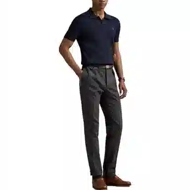 Polo Ralph Lauren Rib Knit Cotton Turtleneck Polo Shirt Men