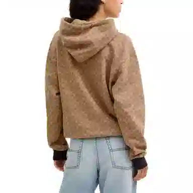 COACH FW25 Printed Zip Hoodie Slim Fit Women