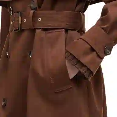 Barbour Double-Breasted Belted Trench Coat