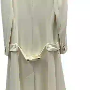 CHANEL 21A Castle Trench Coat White