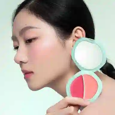 彩棠 踏浪静水澜光双色腮红膏 水光细腻持久显色清透自然