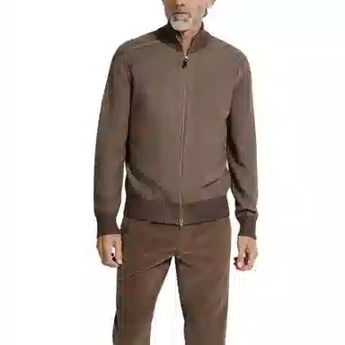 Zegna Stand Collar Zip Sweater