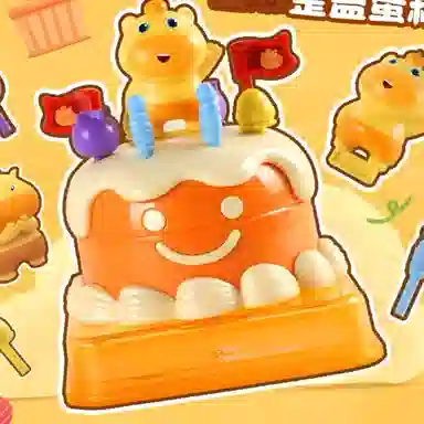 朵喵呦 水豚卡皮巴拉蛋糕公仔弹跳解压 创意整蛊玩具