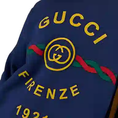 Gucci Logo Long Sleeve Sweatshirt Blue