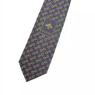 GUCCI Jacquard Tie Blue