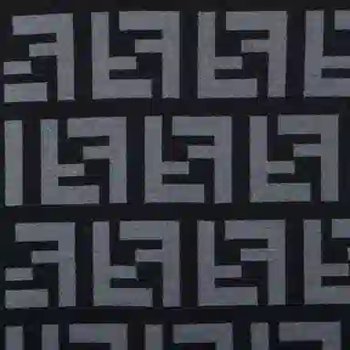Fendi Wool Scarf Black Grey
