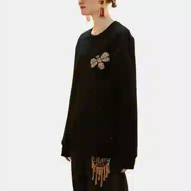 TCH Dragonfly Rhinestone Crewneck