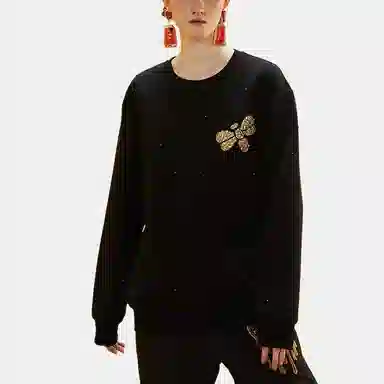 TCH Dragonfly Rhinestone Crewneck