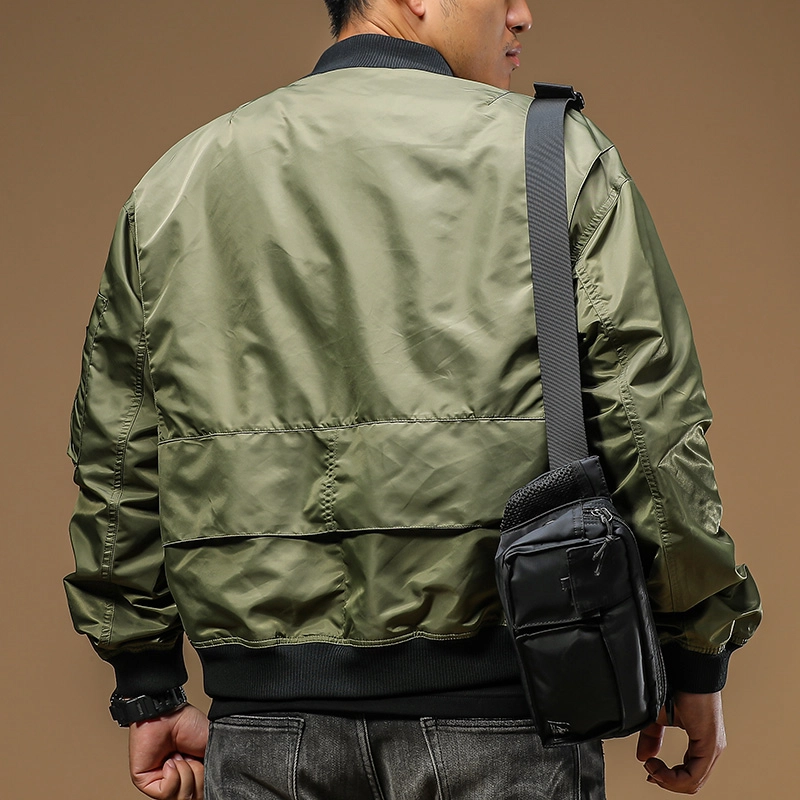季言 飞行员宽松休闲潮牌工装短款夹克外套 男款
