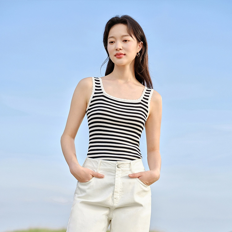 茵曼 方领无袖套头背心 女款