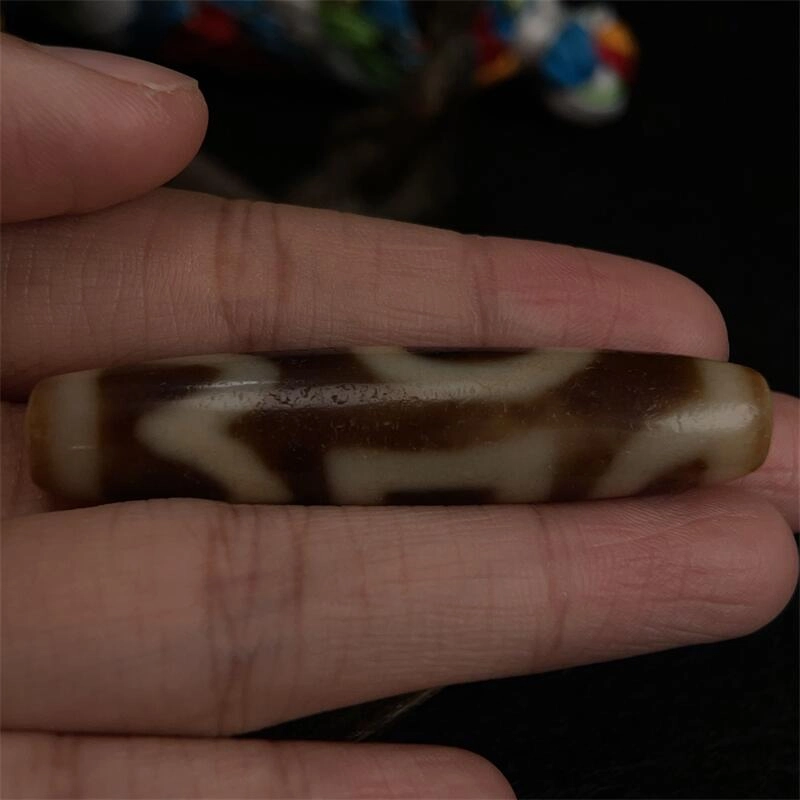 灵运宝 转运招财藏区天珠宝盖三眼黑白老矿风化油润包浆老料器磨损到位 一物一图#好运 玛瑙 吊坠 男女同款情侣款