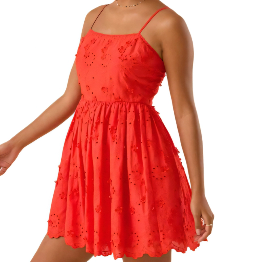 ALTAR'D STATE Jezebel Eyelet Mini Dress