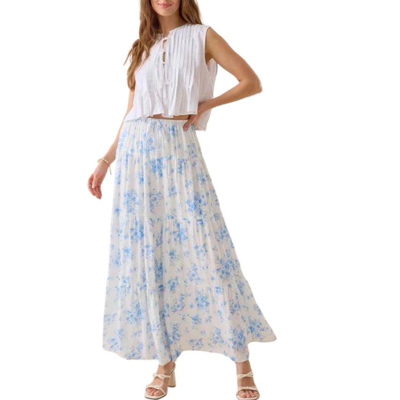 ALTAR'D STATE Linen Pleated Top
