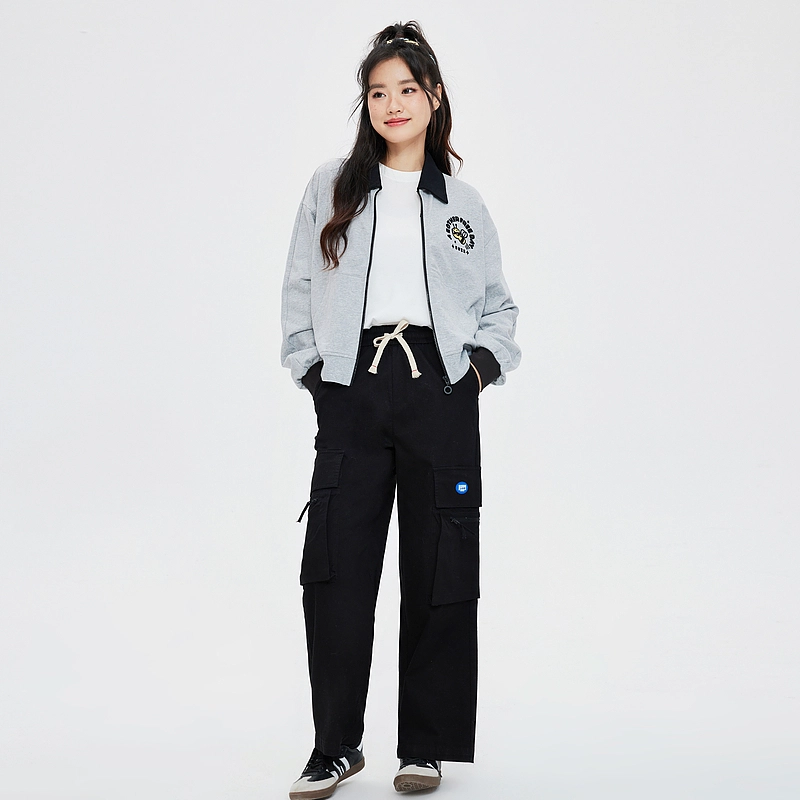美特斯邦威 美式休闲夹克百搭开衫长袖外套卫衣 女款