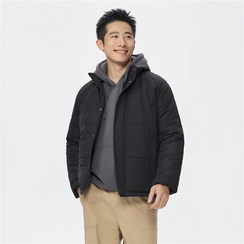 佐丹奴 夹棉保暖立领拉链棉衣外套棉服 男款