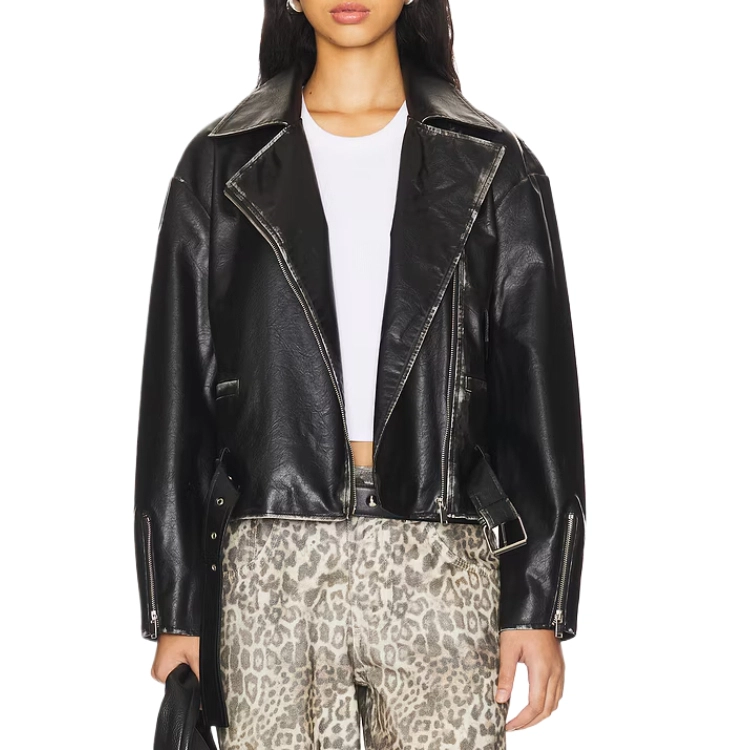 SUPERDOWN Lana Faux Leather Jacket