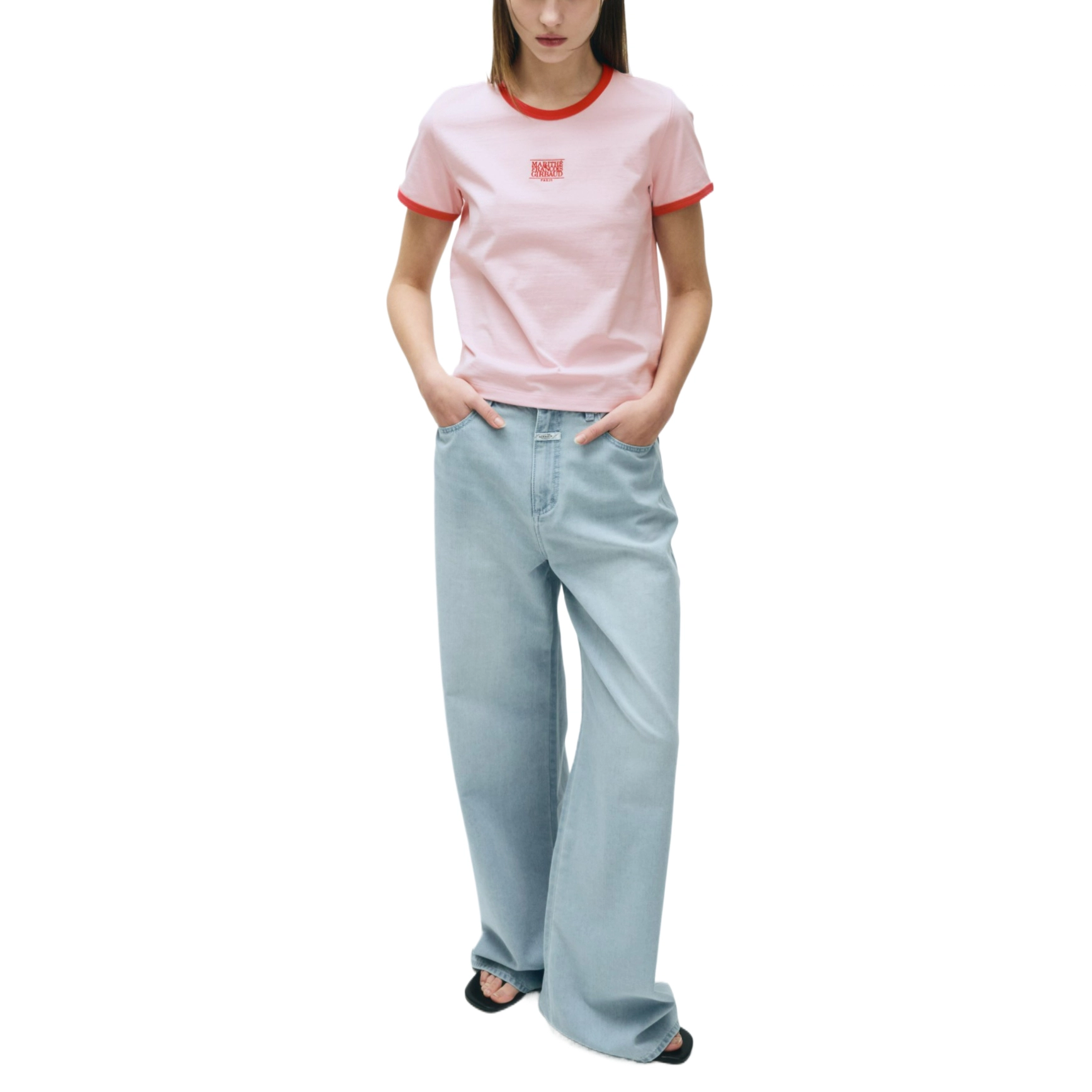 MARITHE FRANCOIS GIRBAUD W SUMMER WIDE DENIM PANTS