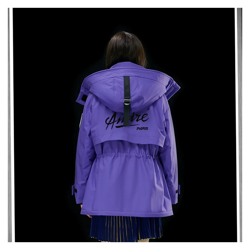 波司登 中长款防风保暖防泼水连帽抽绳收腰羽绒服 女款