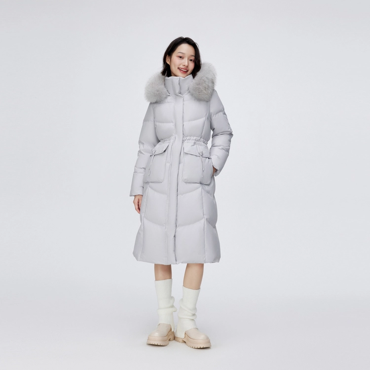 波司登 长款过膝时尚保暖收腰羽绒服 女款