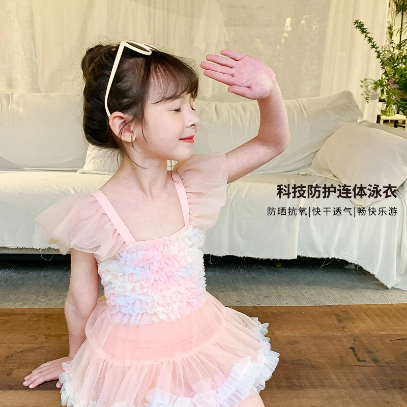 俞兆林 时尚洋气舒适少女泳衣裤 中小童