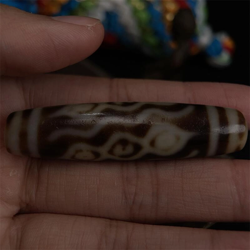 灵运宝 转运招财藏区天珠宝盖三眼风化黑白老矿风化油润包浆老料器磨损到位 一物一图#好运 玛瑙 吊坠 男女同款情侣款