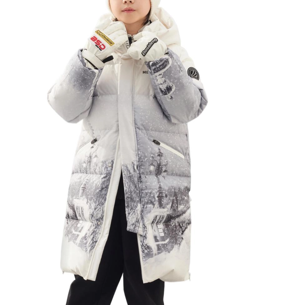 波司登羽绒服 简约舒适休闲百搭保暖长款鸭绒 尔滨雪夜 中小童