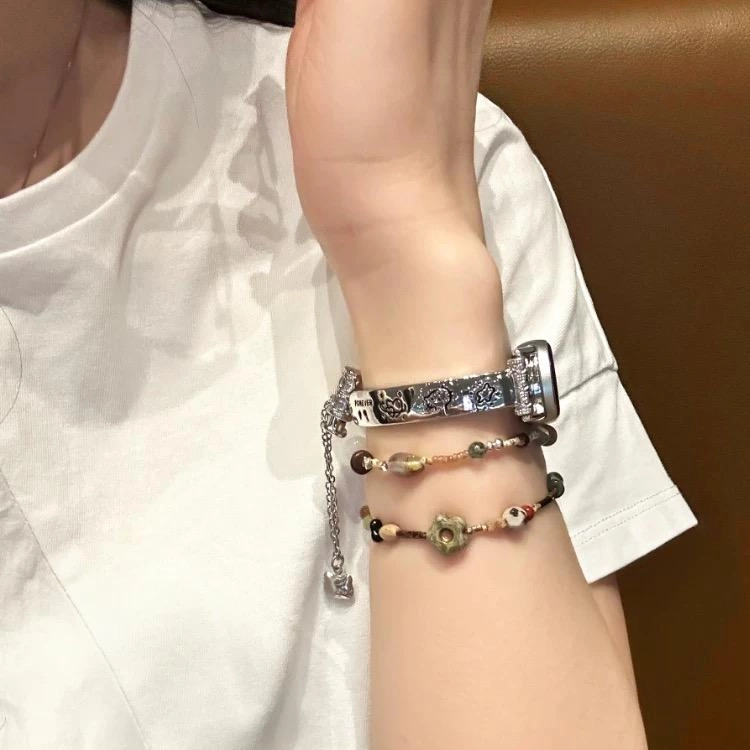 卫欣 表带 小米红米适用 金属材质 星星小猫金属表带男女通用