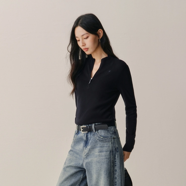 太平鸟 秋冬假两件显瘦打底百搭时尚休闲简约针织衫 女款