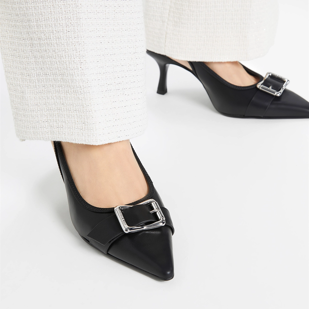 CHARLESKEITH ck PU 7.7cm BlackChalkSilver