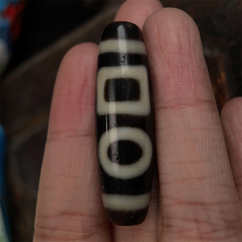 灵运宝 #转运招财西藏藏区双天地天珠黑白分明老矿风化油润包浆老料器磨损到位一物一图#好运 玛瑙 吊坠 男女同款情侣款