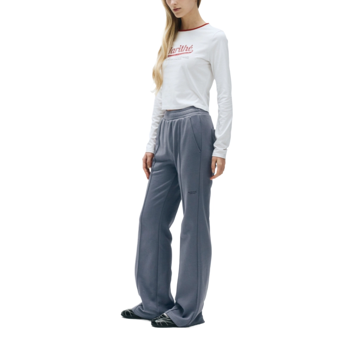MARITHE FRANCOIS GIRBAUD W BOOTS CUT SWEAT PANTS