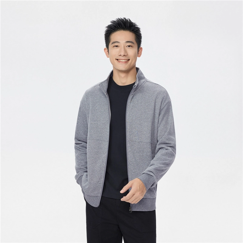 佐丹奴 休闲外套破骨运动开衫立领拉链卫衣 男款