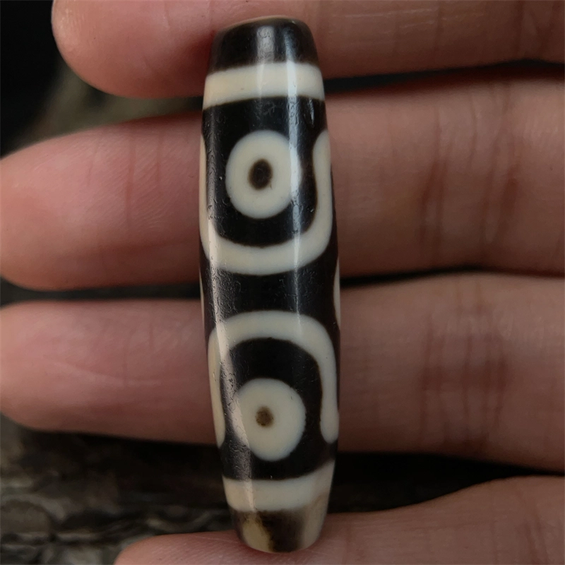 灵运宝 #转运招财藏区六眼天珠至纯九眼页岩老矿风化油润包浆老料器磨损到位一物一图#好运 玛瑙 吊坠 男女同款情侣款