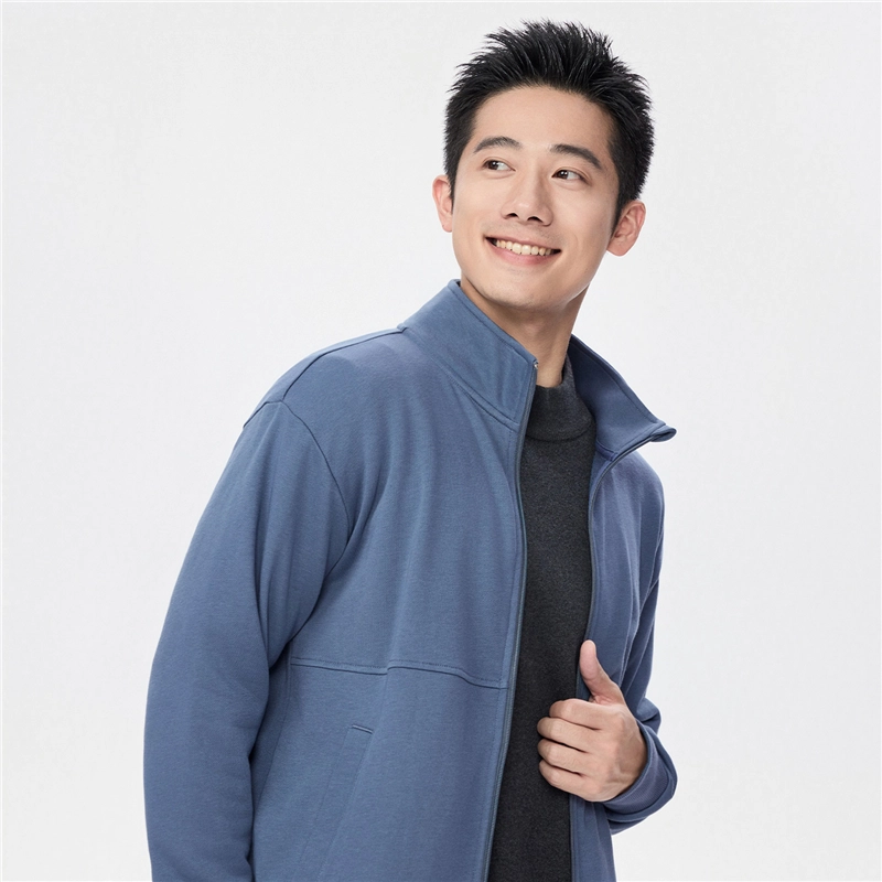 佐丹奴 休闲外套破骨运动开衫立领拉链卫衣 男款
