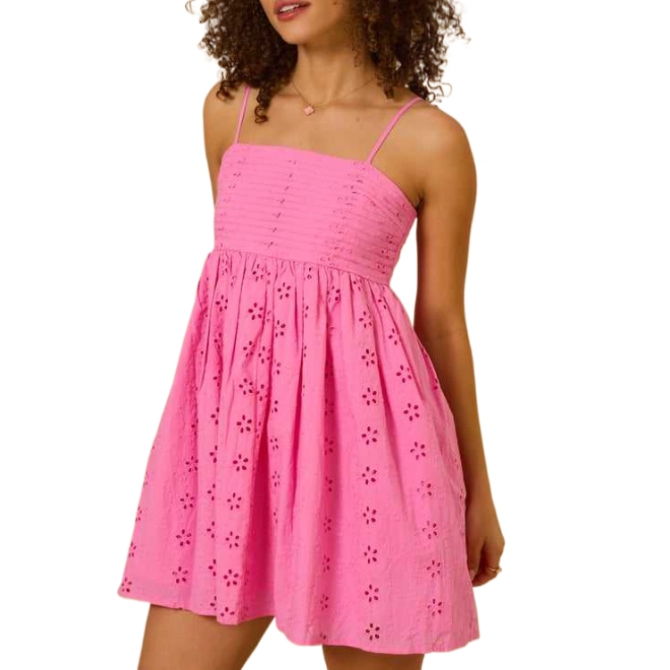 ALTAR'D STATE Janna Eyelet Mini Dress