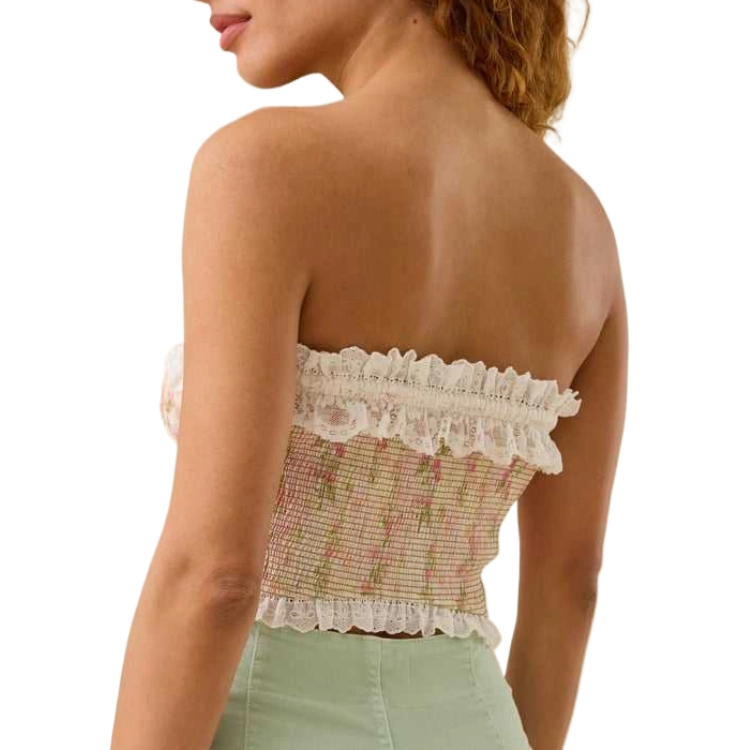 ALTAR'D STATE Blair Floral Lace Tube Top