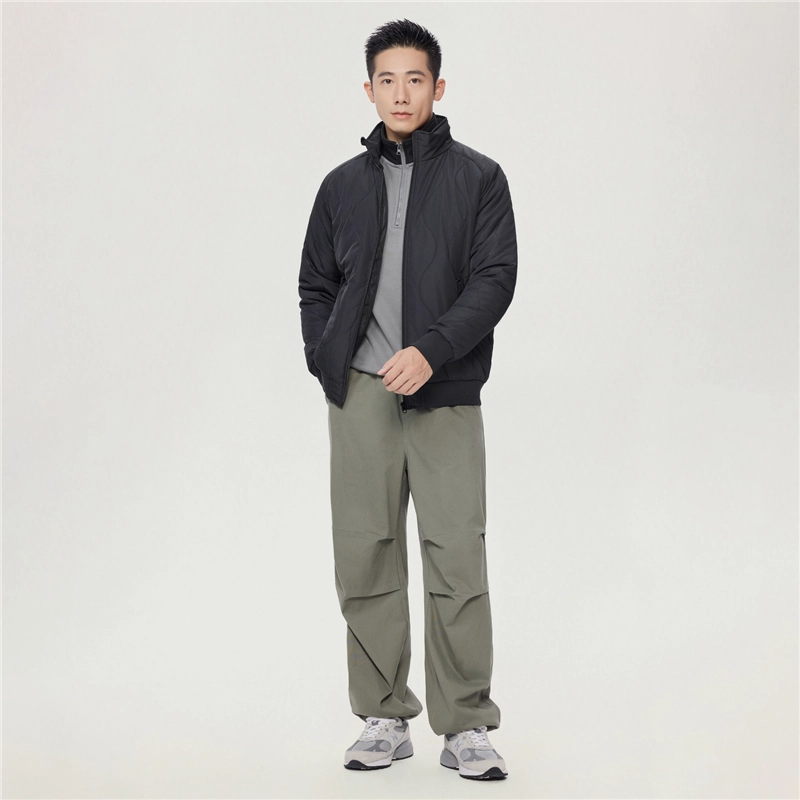 佐丹奴 棉衣外套夹棉保暖葫芦绗缝立领棉服 男款