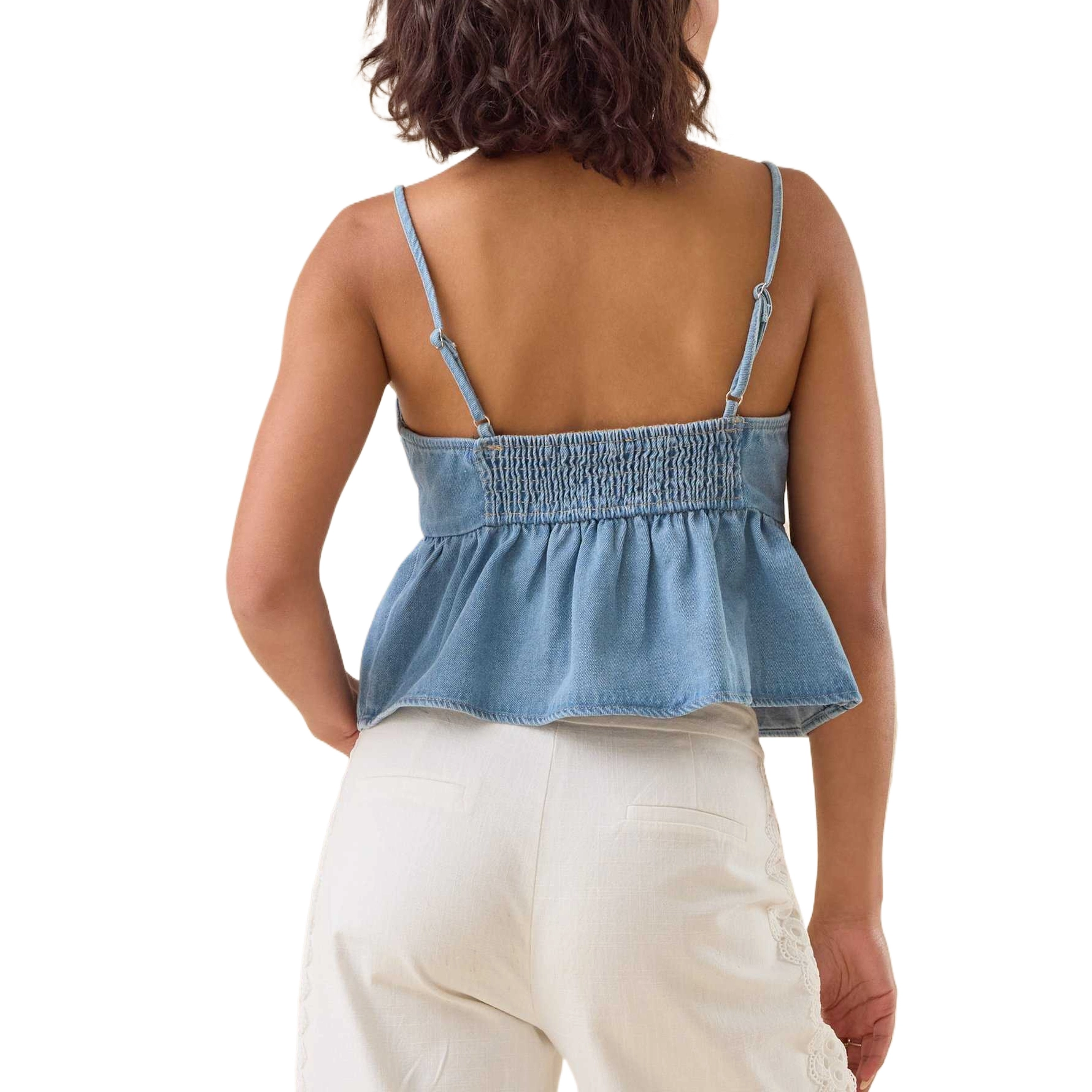 ALTAR'D STATE Lakin Babydoll Bow Strap Tank