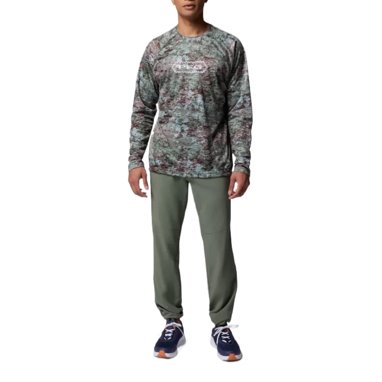 Columbia PFG Super Solar Stream Border Hex Omni-ShadeOmni-Wick