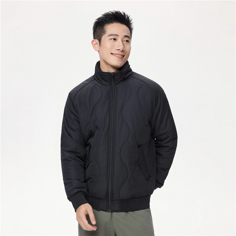 佐丹奴 棉衣外套夹棉保暖葫芦绗缝立领棉服 男款