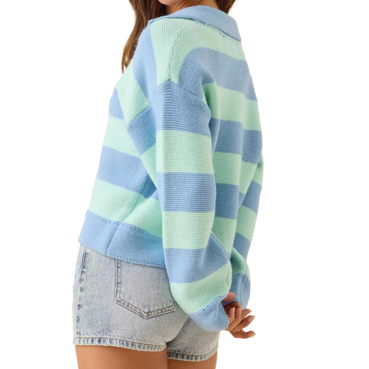 ALTAR'D STATE Stripe Polo Sweater Lyra Polo