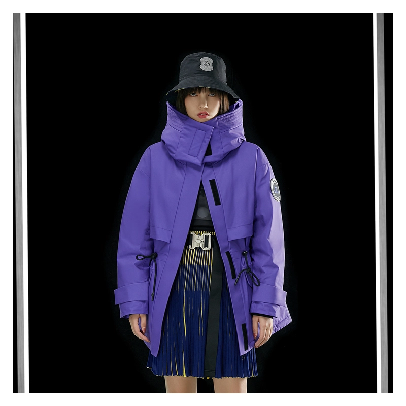 波司登 中长款防风保暖防泼水连帽抽绳收腰羽绒服 女款