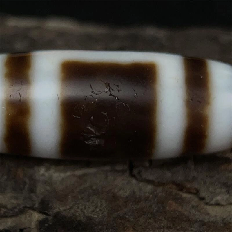 灵运宝 转运招财藏区天地天珠黑白分明老矿风化油润包浆老料器磨损到位 一物一图#好运 玛瑙 吊坠 男女同款情侣款
