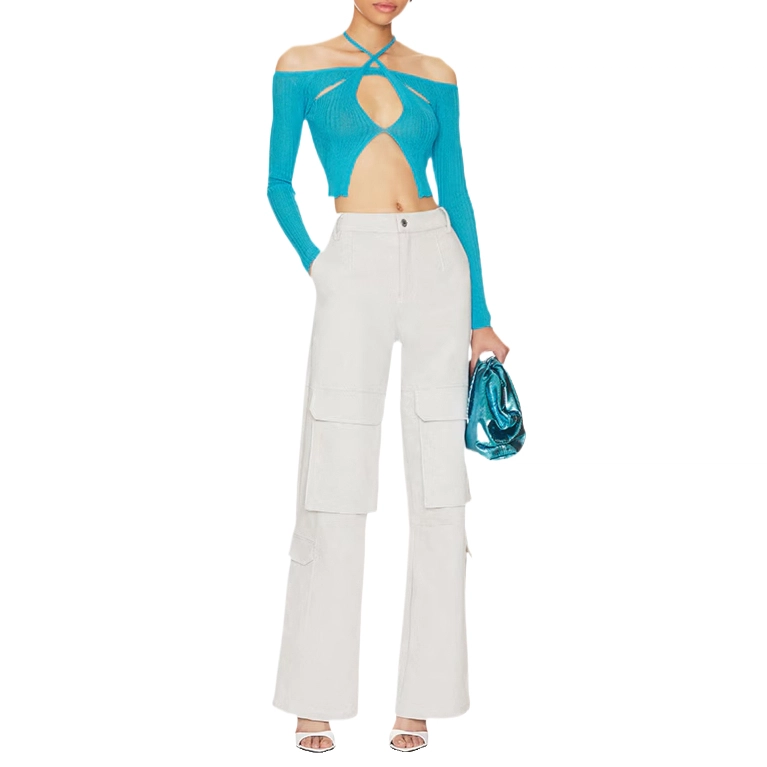 SUPERDOWN Reina Cut Out Knit Top